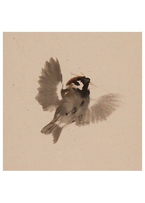 Terasaki Kogyo, Takeuchi Seiho / 2 Hanging scrolls of sparrow and 